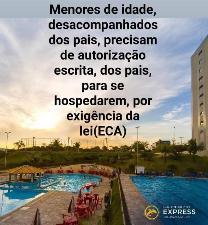 Golden Dolphin 3Pessoas Com Piscinas Termais Mais Toalhas E Roupas De Cama Lencois Travesseiros Fronhas Limpeza Do Check In Impostos E Taxas Ja Incluso Atencao A Hospedagem Podera Ocorrer No Express Ou Grand Hotel,Conforme A Disponibilidade De Apto Caldas Novas Luaran gambar